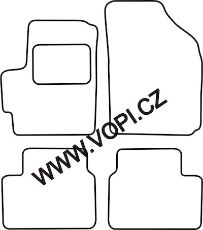 Textil-Autoteppiche Chevrolet Matiz 2005 -  Royalfit (915)